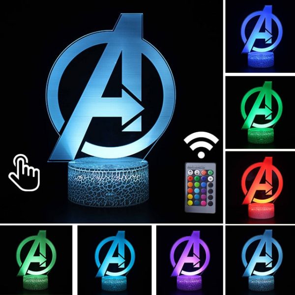 Luminárias 3D LED - Avengers