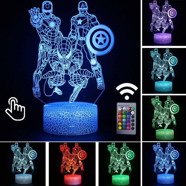 Luminárias 3D LED - Os Vingadores
