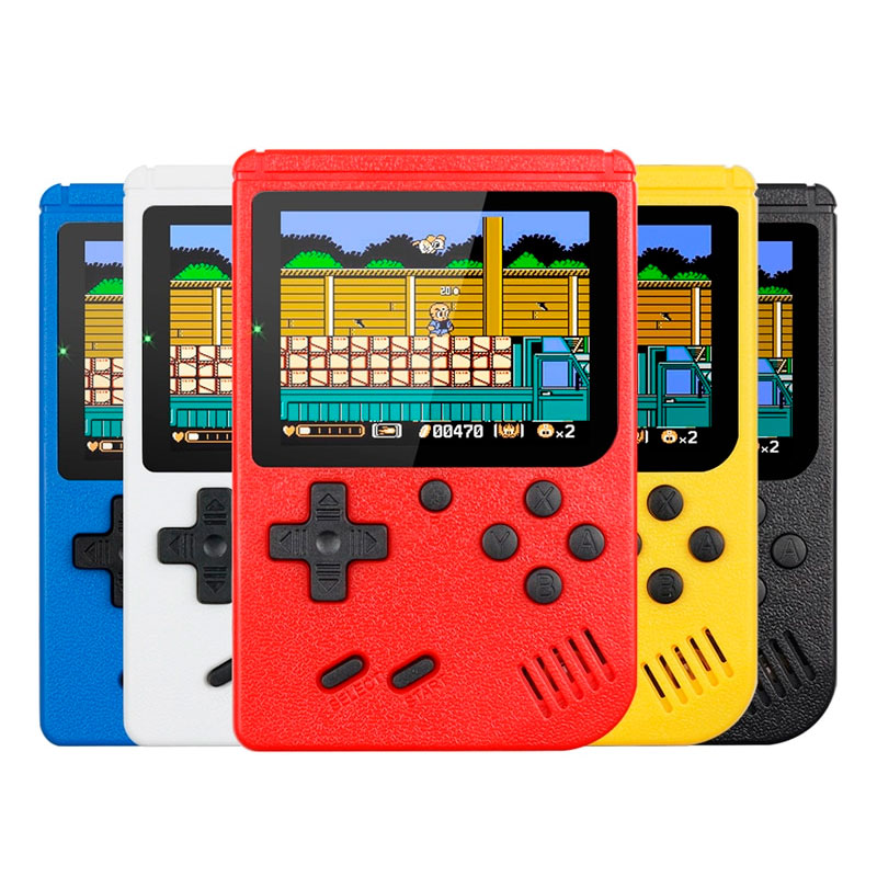 Mini Game Boy Portátil Sup Led 3'' com Controle - Vermelho